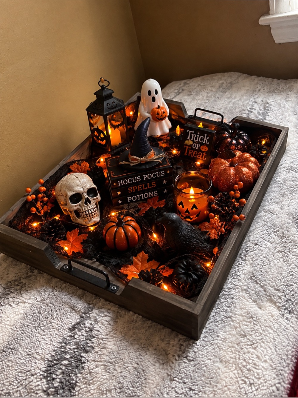 🎃🖤 RUSTIC WOOD SERVING TRAY — PERFECT FOR EVERY SEASON! 🖤🎃